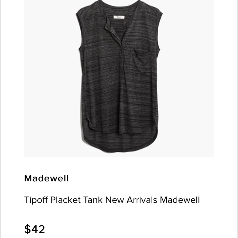 COPY - Madewell tipoff Placket Tank